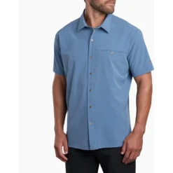 KUHL Men's Renegade Shirt -Pranas Clothing Store 3069 Renegade SS Blue Cove Front