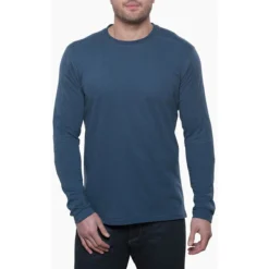 KUHL Men's Bravado Long Sleeve -Pranas Clothing Store 7224 bravado ls pirate blue front