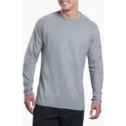 KUHL Men's Influx Long Sleeve Shirt -Pranas Clothing Store 7279 influx ls concrete gray front 1 pdp photo 135da6b2 3650 4500 bfcb e486f592ff78