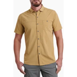 KUHL Men's Optimizr Short Sleeve -Pranas Clothing Store 7316 Optimizr SS Honey Maple Front
