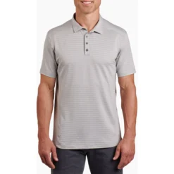 Men's AirKuhl Polo -Pranas Clothing Store 7344 airkuhl polo cloud gray front