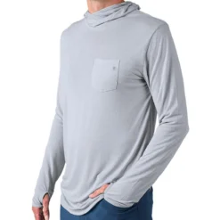 Men's Bamboo Lightweight Hoodie -Pranas Clothing Store M LWHoody AspenGrey 1