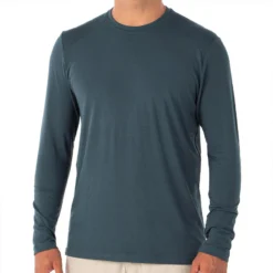 Men's Bamboo Midweight Long Sleeve -Pranas Clothing Store M Midweight LongSleeve 1000px BlueDusk 1