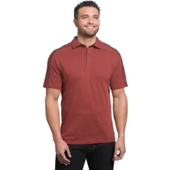 KUHL Men's Wayfarer Short Sleeve Polo Shirt -Pranas Clothing Store Men s Wayfarer 7242 Sundried Tomato