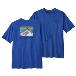 Patagonia Men's Line Logo Ridge Pocket Responsibili-Tee -Pranas Clothing Store POS WBS23 38511 BBSD