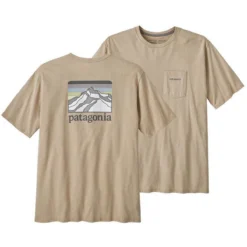 Patagonia Men's Line Logo Ridge Pocket Responsibili-Tee -Pranas Clothing Store POS WBS23 38511 ORTN 1