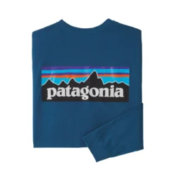Patagonia Men's Long-Sleeved P-6 Logo Responsibili-Tee -Pranas Clothing Store WBF22 38518 WAVB 1