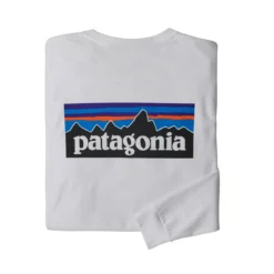 Patagonia Men's Long-Sleeved P-6 Logo Responsibili-Tee -Pranas Clothing Store WBS20 38518 WHI