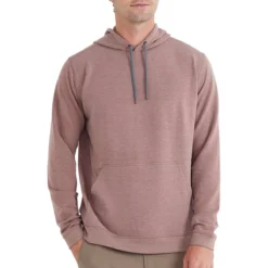 Men's Bamboo Fleece Pullover Hoody -Pranas Clothing Store fleece pullover hoody heather brick men top 1