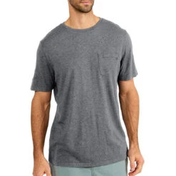 Men's Bamboo Heritage Pocket Tee -Pranas Clothing Store heritage pocket tee heather flint men top 1 1