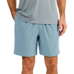 Men's Lined Breeze Short - 7.5" -Pranas Clothing Store lined breeze short blue fog men bottom 1 2