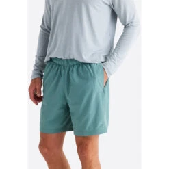 Men's Lined Breeze Short - 7.5" -Pranas Clothing Store lined breeze short sabal green men 1