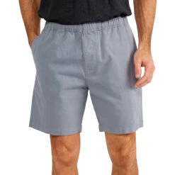 Men's Stretch Canvas Short - 7" -Pranas Clothing Store sp22 stretch canvas short 7in slate men bottom 1